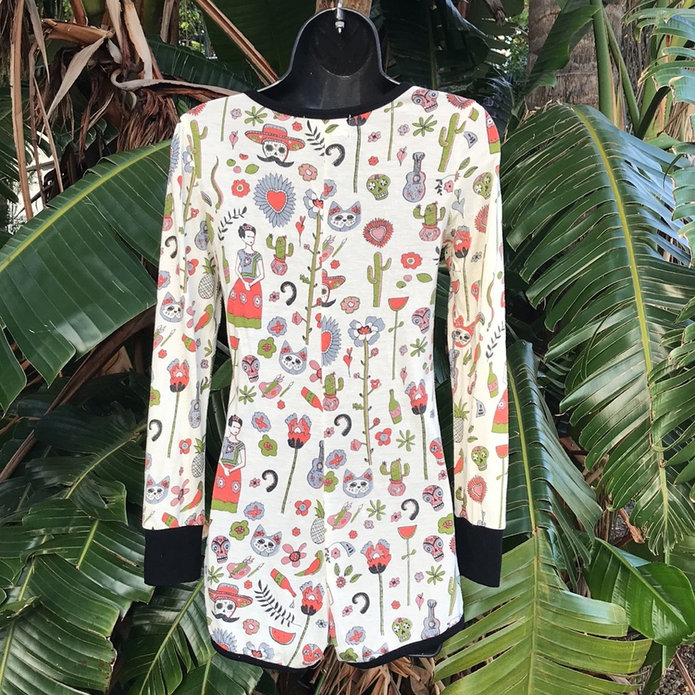 Mink pink frida kahlo Henley shirt